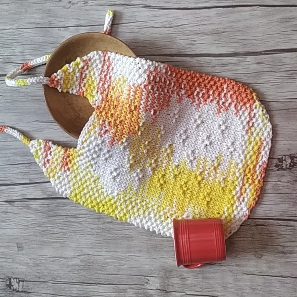 Hand Knit Baby Bib